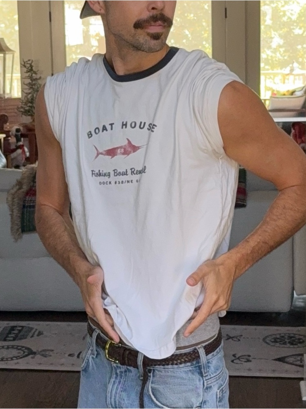 🎣 Vintage GAP Fishing Ringer Tee